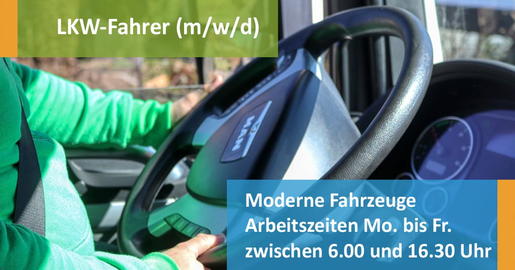 ROHPROG Stellenangebot - LKW-Fahrer/in (m/w/d) für Müllpresswagen sowie Absetz- und Abrollkipper für München (40h/Woche)