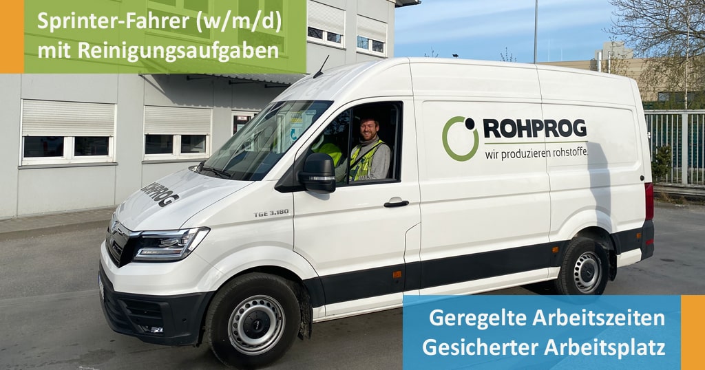 Rohprog Fahrer für Sprinter mit Reinigungsaufgaben in München und Fürstenfeldbruck
